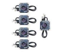 Louttary Módulo de Cámara de 100 Grados, 5 Unidades, 1 MP, OV9732, 1280 X 720, USB, Controlador Gratuito, Enfoque Manual con Cable USB de 1 Metro para WinXP/7/8.