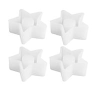 Louttary Molde de Silicona para Portavelas, Portavelas con Molde NavideñO, Moldes para Velas de Silicona para Bricolaje, Estrellas, Molde de Silicona con Soporte de Resina