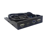 Louttary Panel de Unidad de Disquete USB3.2 GEN1 Type-C HUB de 3,5 Pulgadas de 19 A Puerto C Enchufable Reversible de 5 Gbps