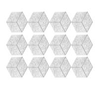 Louttary - Paneles acústicos (12 unidades, 12 x 10,2 x 0,4 pulgadas, paneles de espuma acústicos, para , color gris