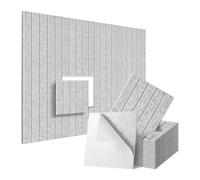 Louttary - Paneles de espuma insonorizados, 12 x 12 x 0,4 pulgadas, paneles de pared acústicos, autoadhesivos, para tratamiento acústico, gris plateado
