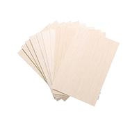 Louttary Paquete de 10 placas de madera sin tratar, láminas finas de madera laminada para casas, aviones, barcos, artesanías y decoraciones de bricolaje