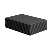 Louttary Paquete de 12 Paneles Acústicos Autoadhesivos, Paneles de Espuma A Prueba de Sonido, Paneles de Pared Insonorizados de Alta Densidad, Negros, 15,7x12x0,4 Pulgadas
