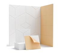 Louttary Paquete de 12 paneles de pared insonorizados, paneles insonorizados pegatinas 12x10x0,4 pulgadas para, estudio de grabación, oficina, habitación