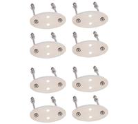 Louttary Paquete de 8 soportes de pared de metal para monopatín con orificios para tornillos para almacenamiento horizontal y natación vertical. Duradero y fácil de usar.