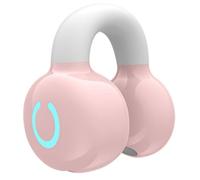 Louttary Paquete Individual de Auriculares Bluetooth Deportivos Tipo Clip para la Oreja Miniauriculares EstéReo No Intrauditivos de Espera Ultralarga, Color Rosa