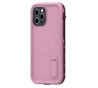 Louttary para Carcasa PortáTil Ligero para TeléFono a Prueba de Agua de Color SóLido con Soporte (Rosa)