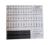 Louttary Pegatinas para teclado de piano multicolor, pegatinas de piano con letras en negrita, muy adecuadas para niños para aprender piano
