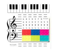 Louttary Pizarra Magnética de Música para Personal, Papel Borrable, Pizarra de Instrucción Musical Agradable, Juguete para Niños