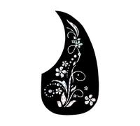 Louttary Placa antideslizante para guitarra con forma de lágrima, golpeador para guitarra clásica folk, resistente a los arañazos, flores y hierba