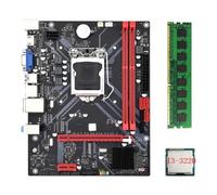 Louttary Placa Base de Escritorio B85M VHL +CPU I3-3220 +1X DDR3 1600MHz 8G RAM LGA 1155 USB 3.0 SATA 3.0 Placa Base de Computadora