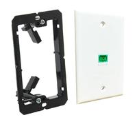 Louttary Placa de Pared de Fibra de 1 Puerto SC Placa de Pared de Fibra Óptica Simplex Placa de Pared Óptica con Soporte de Montaje de 1 Unidad,A
