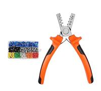 Louttary PZ1.5-6 Mini Crimpadora Portátil Kit de Engarzar Tubos de Terminal Aislados y No Aislados De Goma Aislante