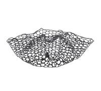 Louttary Red de pesca plegable, malla de goma resistente al desgaste, color negro, 32 cm, 1 unidad