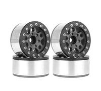 Louttary Rueda de metal negro titanio 1,55 para 1/10 RC Crawler Vehículo Axial SCX10 Ghost TRX4 TRX6 D90 4WD
