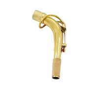 Louttary Saxofón alto con cuello curvado de latón, material para instrumentos de viento de madera, 25 mm, color dorado