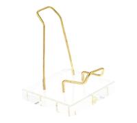 Louttary Soporte de Cristal Mineral para Fotos, Soporte con Clip, DecoracióN de CorazóN, PequeñA Bandeja de Metal, Soporte de Transparente, Mini Caballete para ExhibicióN de Monedas
