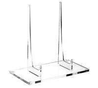 Louttary Soporte para libros de acrílico, soporte de caballete transparente para placa de presentación, soporte para tarjetas postales, soporte de presentación de imágenes para libro de imágenes