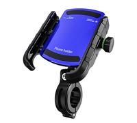Louttary Soporte universal para teléfono de motocicleta con vista de 360°, para teléfono móvil de 5,4 a 7,2, color azul
