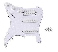 Louttary SQ - Guitarra eléctrica precableada, golpeador, conjunto de pastilla, perla