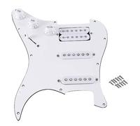 Louttary ST SQ - Guitarra eléctrica precableada, conjunto de pastillas para guitarra eléctrica, color blanco