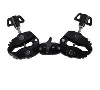 Louttary Super Abrazadera de Metal Doble Clip de Brazo Articulado Super Abrazadera de Doble Cabezal de 360° para Luz LED de Monitor de Paraguas
