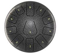Louttary - Tambor de lengua de acero de 8 pulgadas, tambor de 11 notas con matones y púas para meditaciones Pandereta Instrumento C