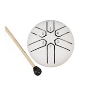 Louttary Tambor de Lengüeta de Acero de 6 Tonos de 3 Pulgadas Mini Tambores de Mano con Instrumentos Musicales de Percusión Accesorios de Tambor F