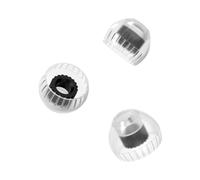 Louttary - Tapones de oreja de silicona con estructura doble apoyo, puntas para auriculares de espuma con memoria, 3 pares de puntas para auriculares, talla M.