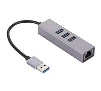 Louttary - Tarjeta de red USB (3 puertos 3.0, USB a RJ45, Gigabit Network Card Ethernet Adapter