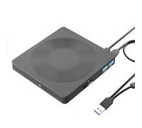 Louttary Unidad de CD/DVD Externa 6 en 1 USB3.0 Tipo C CD DVD RW VCD Unidad Óptica con Lector de Tarjetas SD TF Grabadora de DVD para PC Portátil