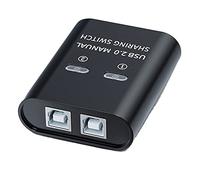 Louttary USB Switch 2 puertos Manual USB HUB Two Computers Share U Disk Printer Device Two In One Out USB2.0 Sharer