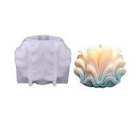 Louttary Vela en Forma de Concha 3D Molde de Silicona Rayas Concha Pastel Chocolate Molde de Silicona Jabón Molde Agua Concha Molde,B