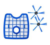louu 3 Piezas/Juego de Piezas Filtro Screen + Cepillo Redondas para Philips fc8820 fc8810 FC8066 Robot aspiradora Accesorios