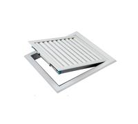 Louvered Crawl Space Access Door 12" H × 20" W -Stabilized ABS Material The Filter Is Removable Surface Mount | Crawl Space Door Systems