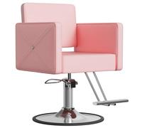 LOUVIXA Silla de salón para estilista, silla de peluquería, silla de peluquería, asiento extra grueso y construcción de acero duradero, equipo de salón de champú, negro (rosa)