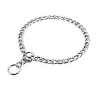 Louvra Collar de Perro Collares de Acero Cadena Perro Hierro,Ajustable al Aire Libre Entrenamiento y Correr,Caminar, Tamaño L