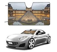 Louvre Museum in Paris - Parasol para parabrisas de automóvil, sedán, SUV, camión, universales, reflectantes, para ventanas delanteras, visera plegable, cubierta para parabrisas, bloquea los rayos UV
