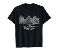 Louvre Museum Paris Flag Souvenir Hombres Mujeres Niñas Niños Camiseta