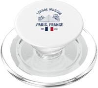 Louvre Museum Paris Flag Souvenir Hombres Mujeres Niñas Niños PopSockets PopGrip para MagSafe