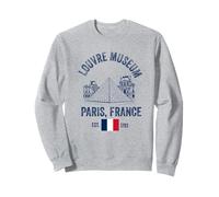 Louvre Museum Paris Flag Souvenir Hombres Mujeres Niñas Niños Sudadera