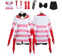 LOUYBCT Disfraz de cosplay de Anime A'ngel D'ust para niña conjunto completo uniforme ropa de rol para baile escenario carnaval Halloween fiesta de Navidad y carnaval