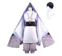 LOUYBCT Disfraz de Wanderer de Genshin Impact con peluca conjunto completo de ropa de anime para disfraces ideal para baile escenario carnaval Halloween y fiestas navideñas