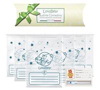 Lovabear 6 bolsitas para bebé - bolsas, bolsas de hospital de nacimiento, cierre con cursor hermético GripLock, 6 unidades transparentes para primer cambio de ropa, bolso Parto, niño