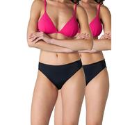 Lovable Bikini Traje de Baño Menstrual, Slip de Ciclo Lavable y Reutilizable, Flujo Medio, Swimwear Period Panties Bi-Pack Mujer, Negro, S