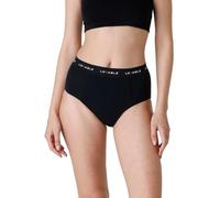 Lovable Bragas Altas de Ciclo Menstrual Flujo abundante Period Panties Bragas Mujer, Negro+Logo, XXL