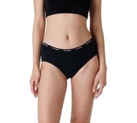 Lovable Braguitas de Ciclo Menstrual Flujo abundante Period Panties Slip Mujer (Paquete de 1), Negro+Logo, XS