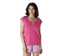 LOVABLE Corto In Jersey Cotone E Tela Di Viscosa Juego de Pijama, Fucsia, XL Mujeres