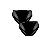 Lovable Midi SGAMBATO Invisible Ultra Light Bi-Pack Slip (Pack de 2) Mujer, Negro, M