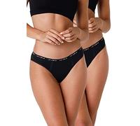 LOVABLE Period Panties Ropa Interior, Negro, L (Pack de 2) para Mujer